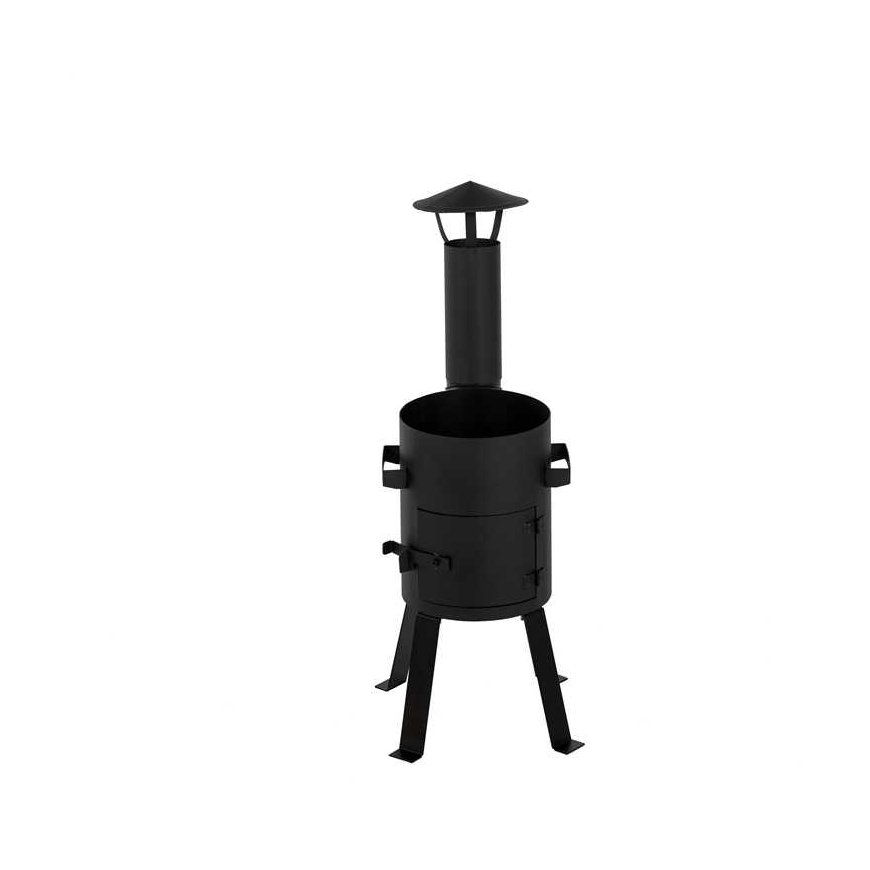 Kazan Mangal Krosnelė su kaminu 8L kazanui (2 mm plienas, 300 mm skersmuo) – 3