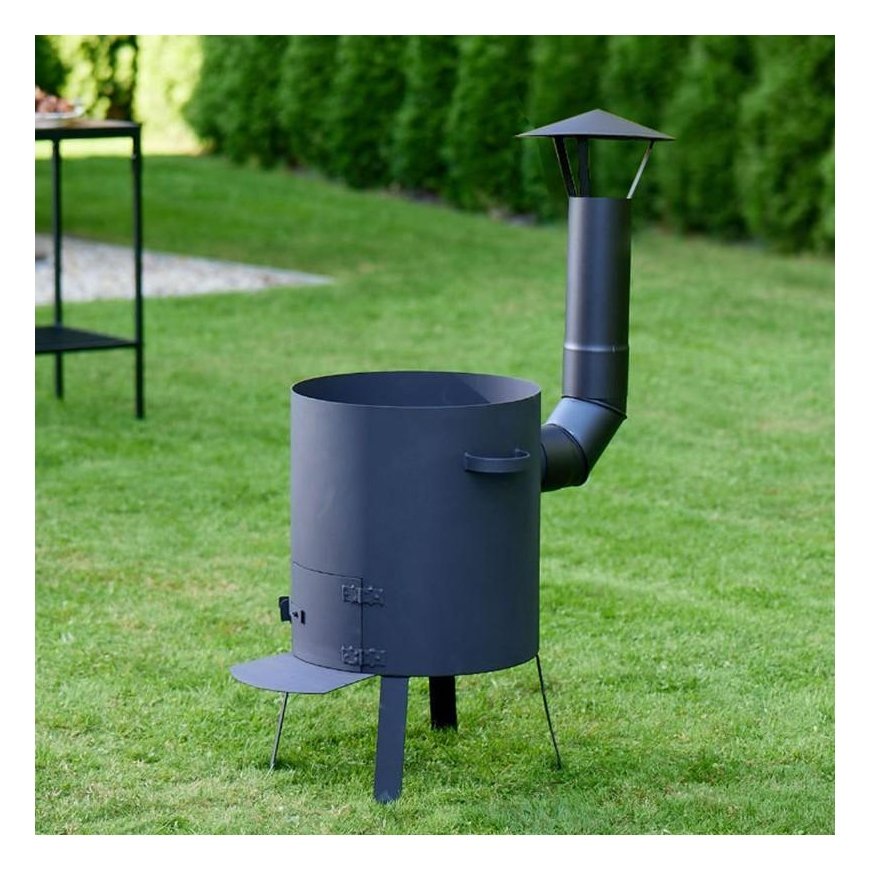 Kazan Mangal Stove with chimney for 8L boiler (2 mm steel, 300 mm diameter) – 4