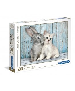 Clementoni Cat & Bunny Dėlionė 500 vnt Gyvūnai