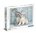 Clementoni Cat & Bunny Pusle 500 tk Animals Clementoni Cat & Bunny Pusle 500 tk Animals