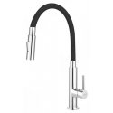 Kitchen faucet Ferro Zorba Slim 2F BZA43B, black/chr