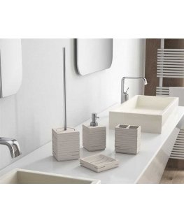 Toilet brush GEDY QUADROTTO QU33-66, brown