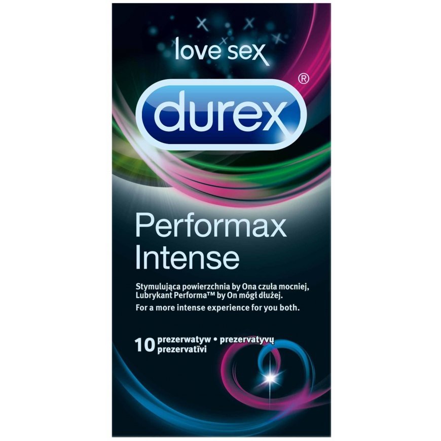 Durex Performax Intense 10 pcs Rievots un punktēts