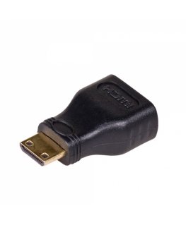 Akyga AK-AD-04 kaapelin sukupuolenvaihtaja HDMI Type A (Standard) HDMI Type C (Mini) musta, Kulta