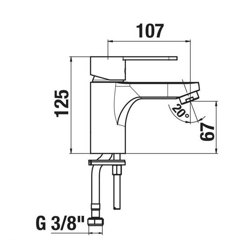Jika basin mixer Lyra Smart, chrome – 3