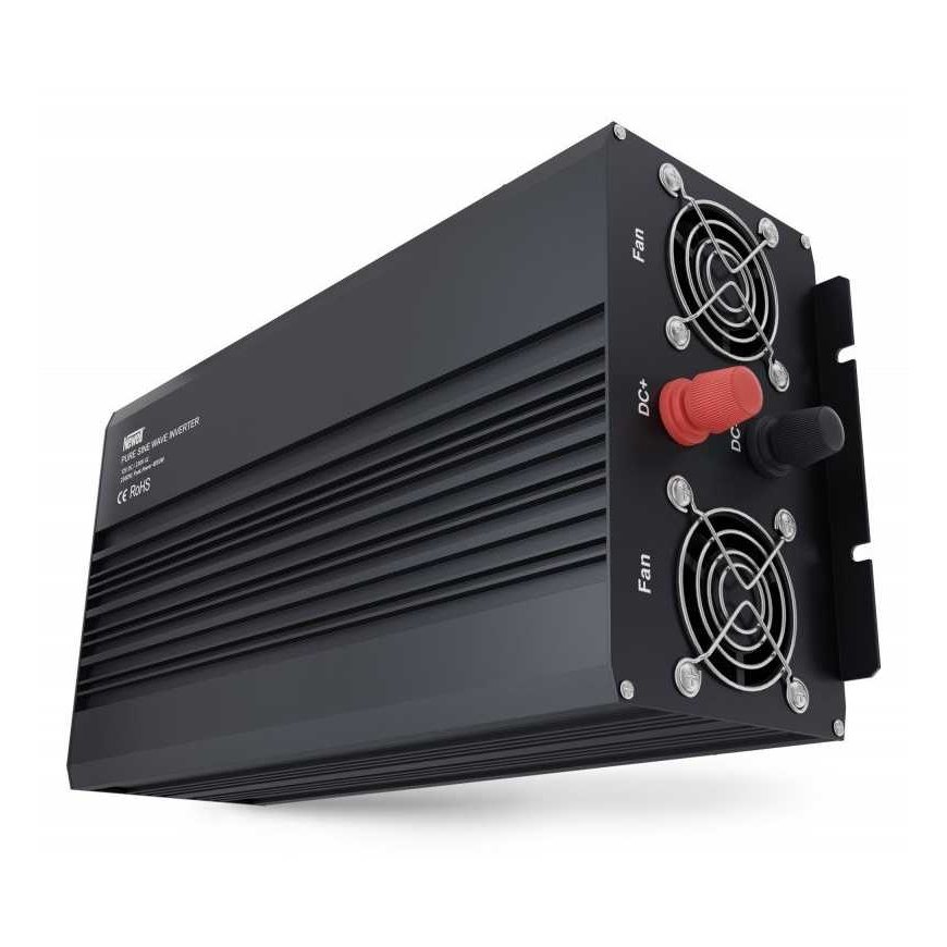 Objektyvas Newell įtampos keitiklis su gryna sinusine banga - 12 V / 230 V, 2000 W