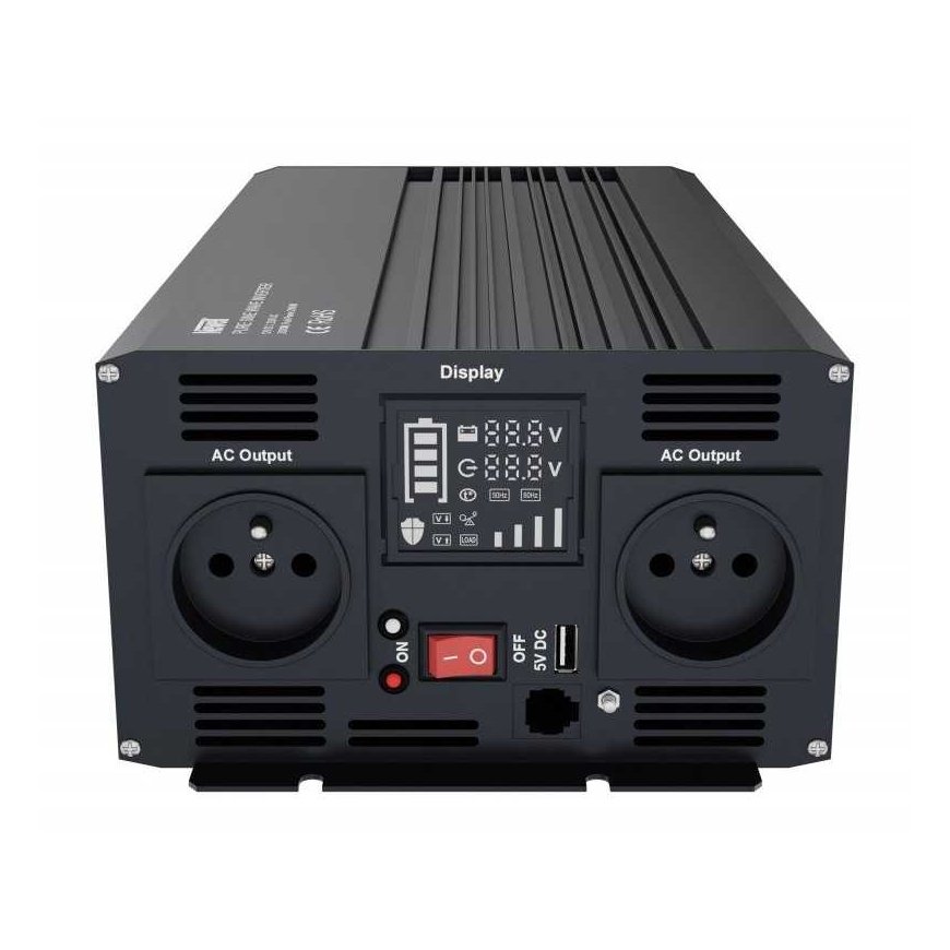 Lens Newell voltage converter with pure sine wave - 12 V / 230 V, 2000 W – 5