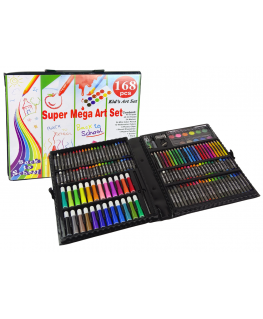 Lean Toys Art Set in a Suitcase 168 Piece Mega Art Set