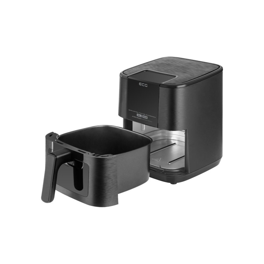 ECG AF 5500 Crunchy Vienas 5,5 L Autonominės 1350 W Karšto oro gruzdintuvė Juoda – 5