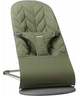 BabyBjörn bed Bliss Woven/Petal quilt Dark green 006140