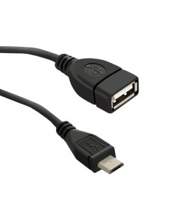 Qoltec 50404 USB-kaabel 0,2 m USB 2.0 USB A Micro-USB B Must