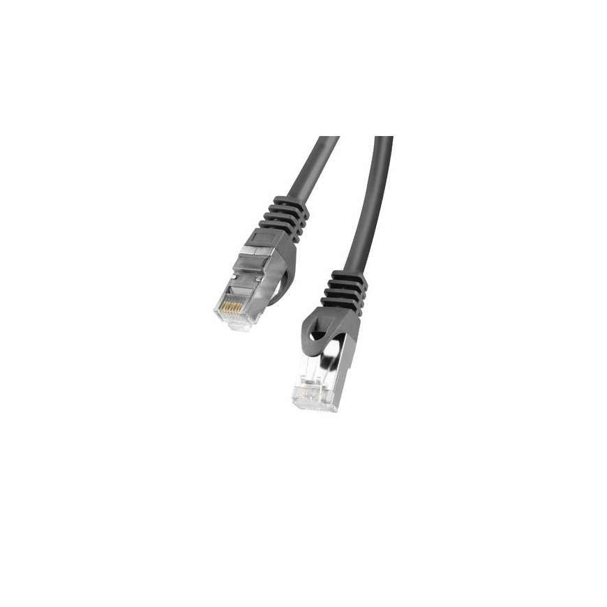 Lanberg Patchcord RJ45 cat.6 FTP 2m Black networking cable Cat6 F/UTP (FTP)
