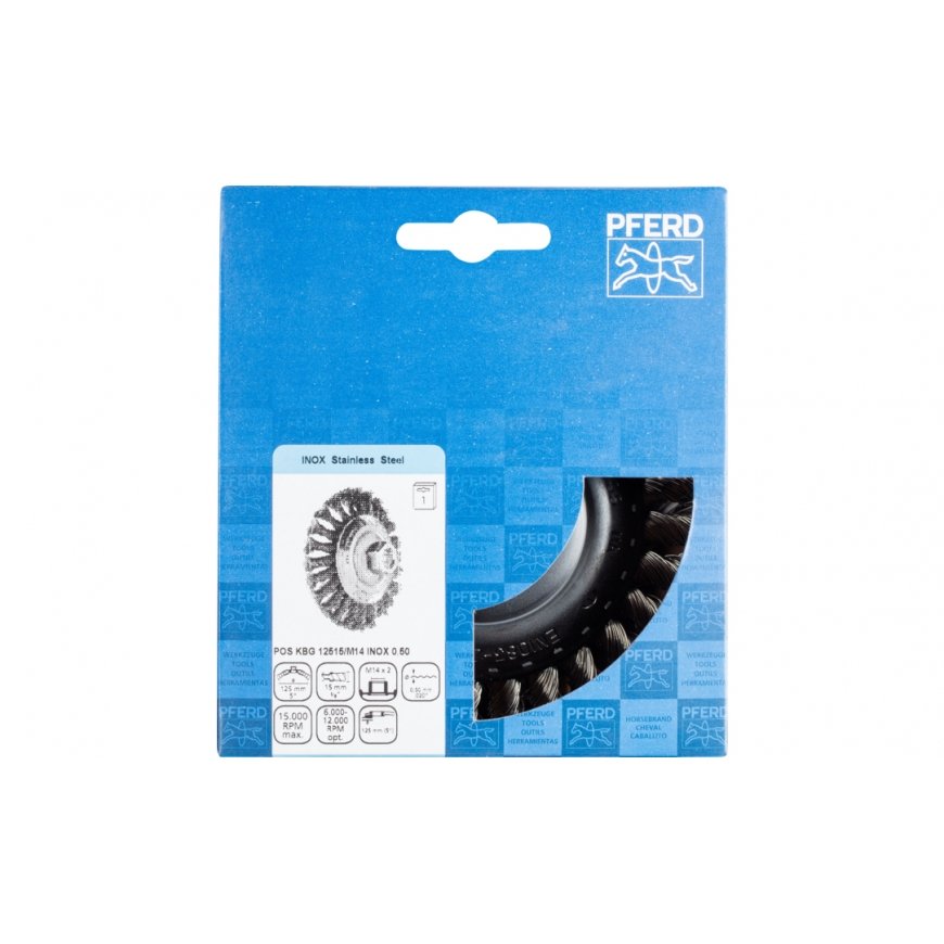 PFERD POS KBG 12515/M14 INOX 0,50 круговая щетка/зачистной круг 12,5 cm – 3