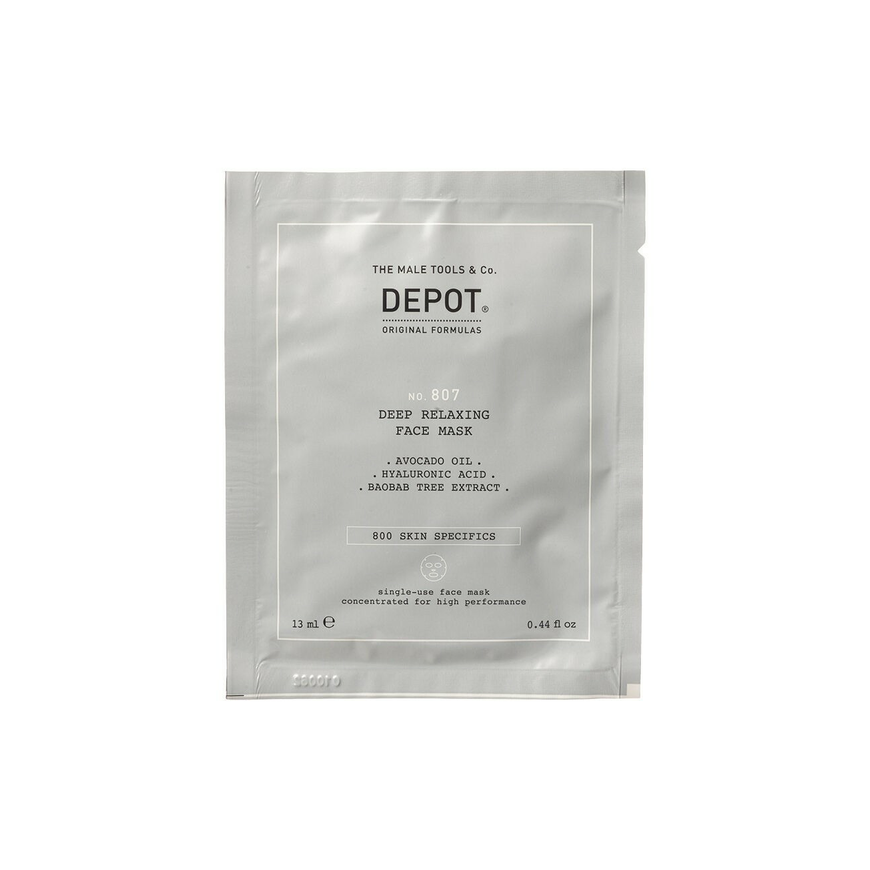 Set, Depot, 800 Skin Specifics No. 807, Hyaluronic Acid, Soothing/Hydrating & nourishing, Sheet Mask, For Face, Day, 12 pcs, 13 – 3