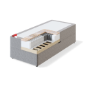Sleepwell RED STORAGE КУШЕТКА / 120x56x200 / soft / MANGO Dark Grey (18746)