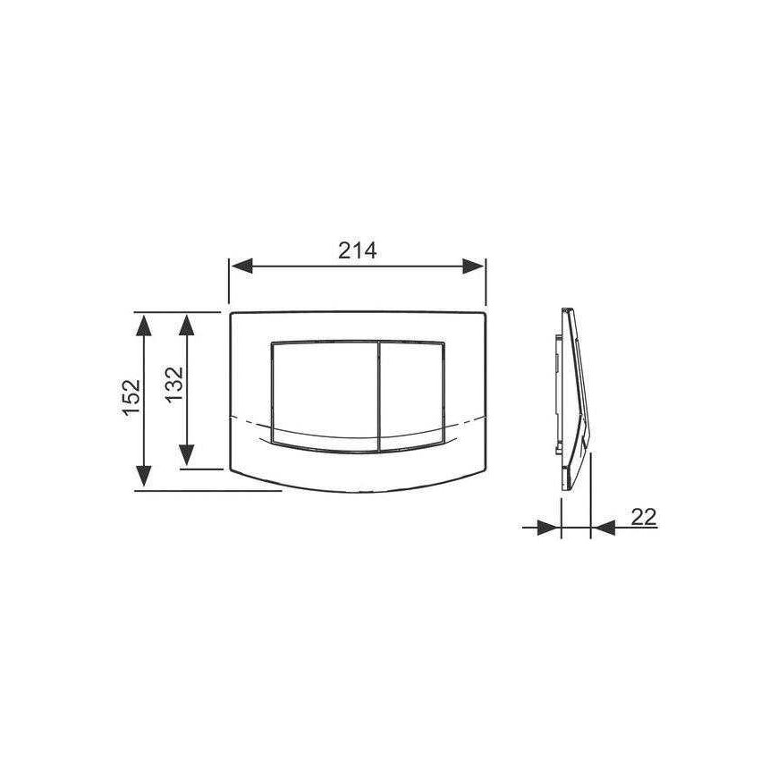Tece AMBIA drain plate, white – 4