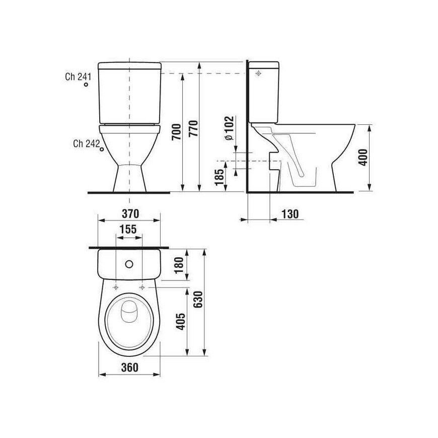 Jika Laufen LYRA PLUS kombinuotas unitazas – 3