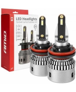 Żarówki samochodowe led seria k3 h8 h9 h11 12v 6000k canbus amio-03686