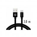 Swissten Textile Quick Charge Universal Micro USB Data and Charging Cable 3m Swissten Textile Quick Charge Universal Micro USB Data and Charging Cable 3m