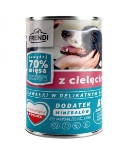 Frendi suņu kārba ar teļa gaļu mērcē 400 g