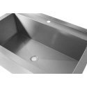 Table with basin with one bowl sink, steel, for kitchen 100x60cm - Hendi 811832 Table with basin with one bowl sink, steel, for kitchen 100x60cm - Hendi 811832