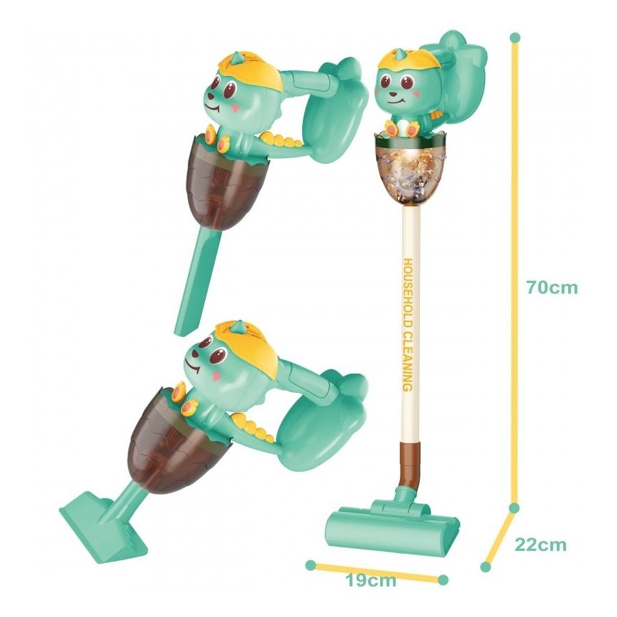 WOOPIE Interaktyvus Dulkių siurblys Dino 3in1 Siurbimo funkcija Light Sound – 3