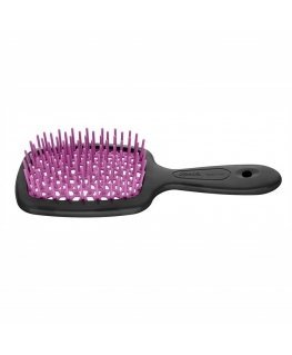 Janeke Small Superbrush small brush for clarifying hair Black and fuchsia colors