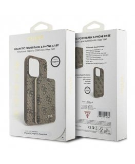 Zestaw Guess GUBPM5P15S4GEMGW iPhone 15 6.1" hardcase + Powerban