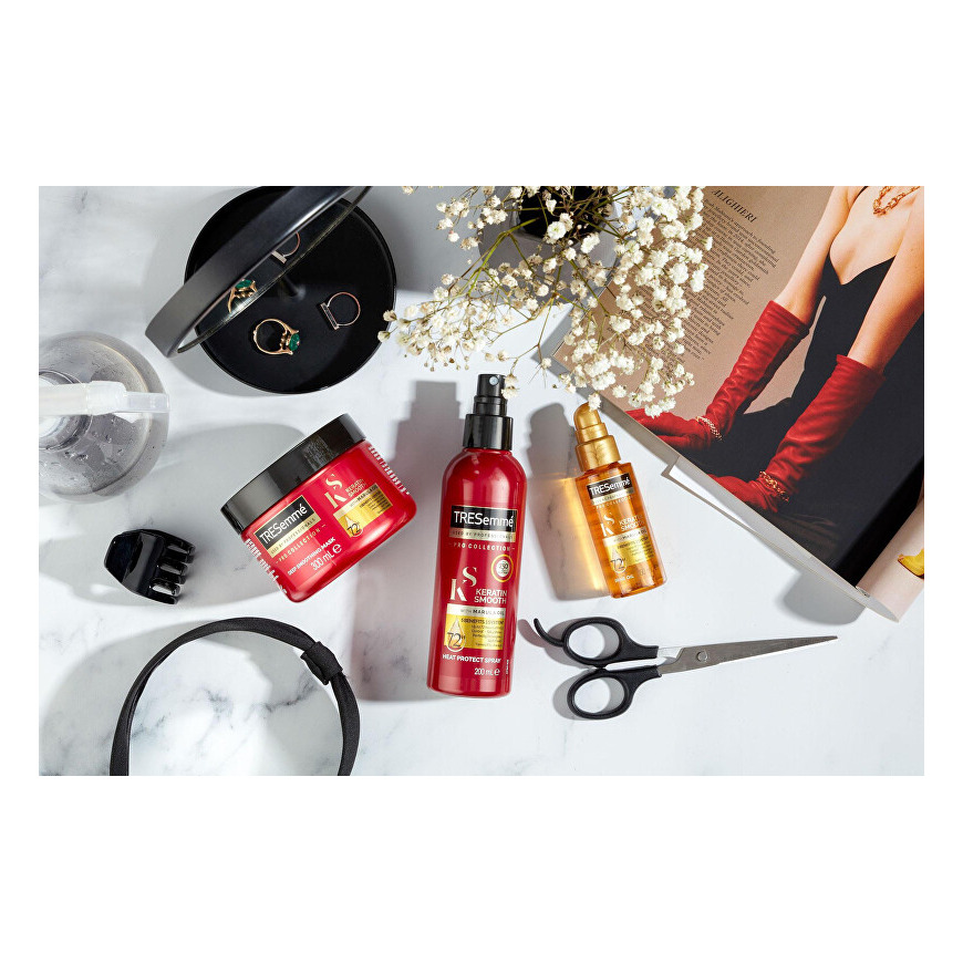 TRESemmé Keratin Softening Heat Protect Spray For Heat Hairstyling for women, 200 ml – 4