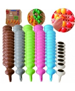 MASTERKIDZ Spalvoti Jumbo Pins for STEM Board 128 vnt. - 6 spalvos