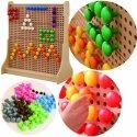 MASTERKIDZ Colored Jumbo Pins for STEM Board 128 pcs. - 6 colors