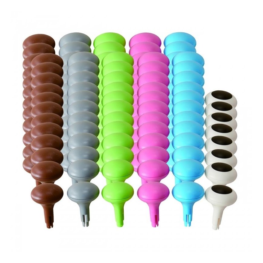 MASTERKIDZ Spalvoti Jumbo Pins for STEM Board 128 vnt. - 6 spalvos – 3