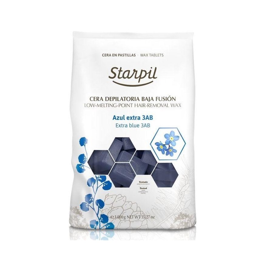 Low temperature melting wax for depilation Starpil, blue, 1kg