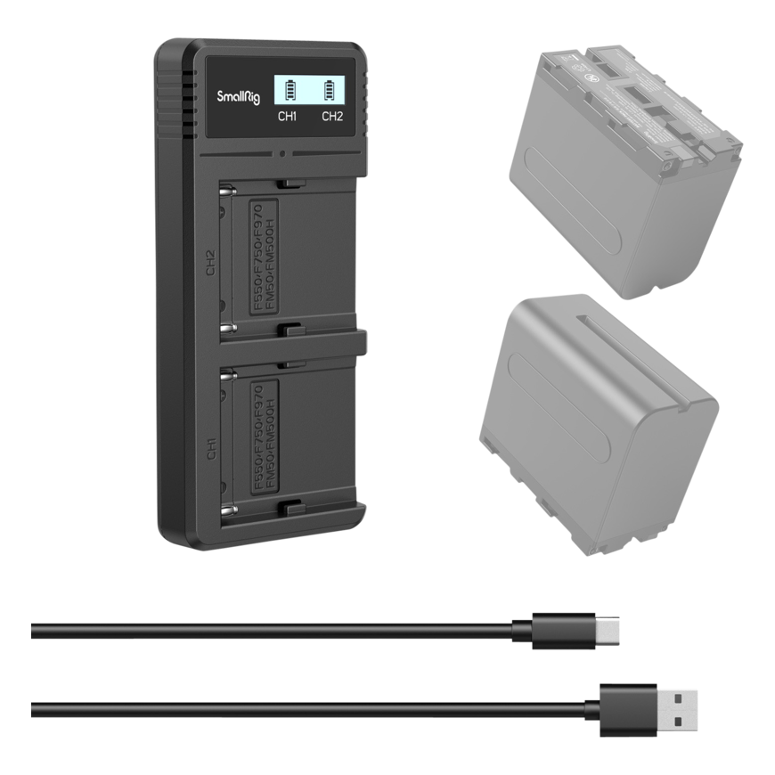 SMALLRIG 4086 BATTERY CHARGER FOR NP-F970 BATTERIES – 2