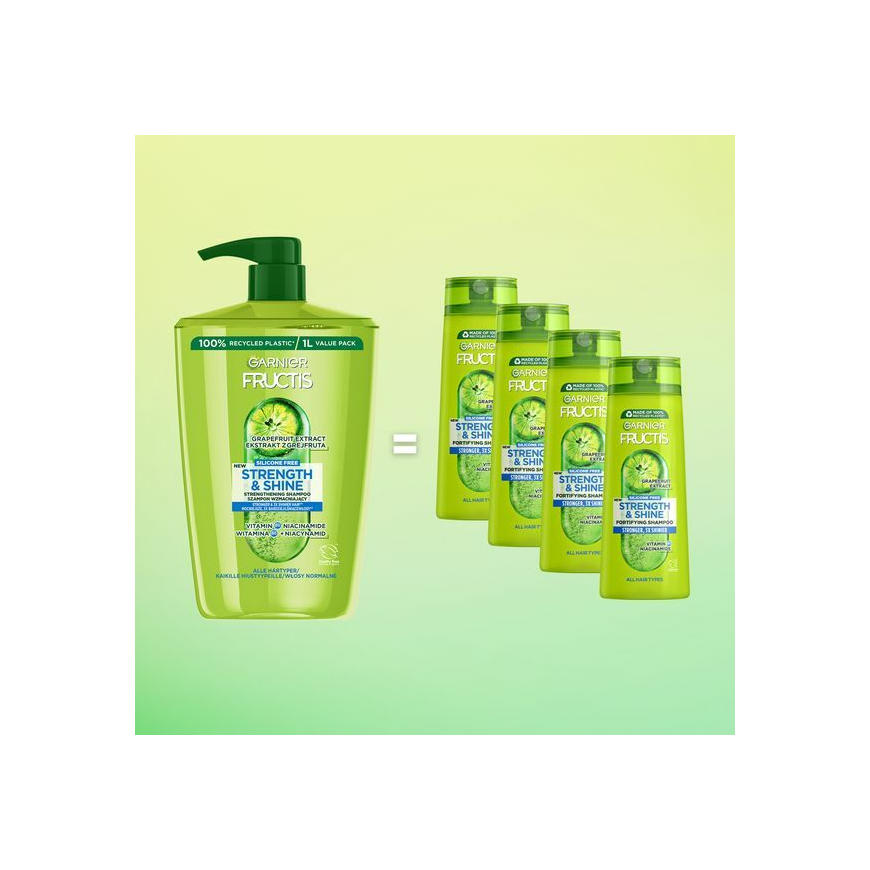 Garnier Fructis Strength & Shine Šampūnas moterims, 1000 ml – 5