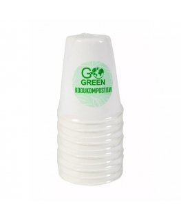 Compostable sugar cane cups 250ml 10 pcs|0,09kg