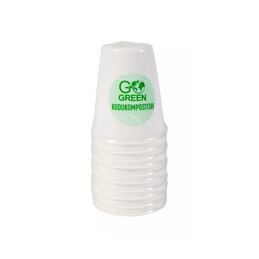 GoGreen Compostable sugar cane cups 250ml