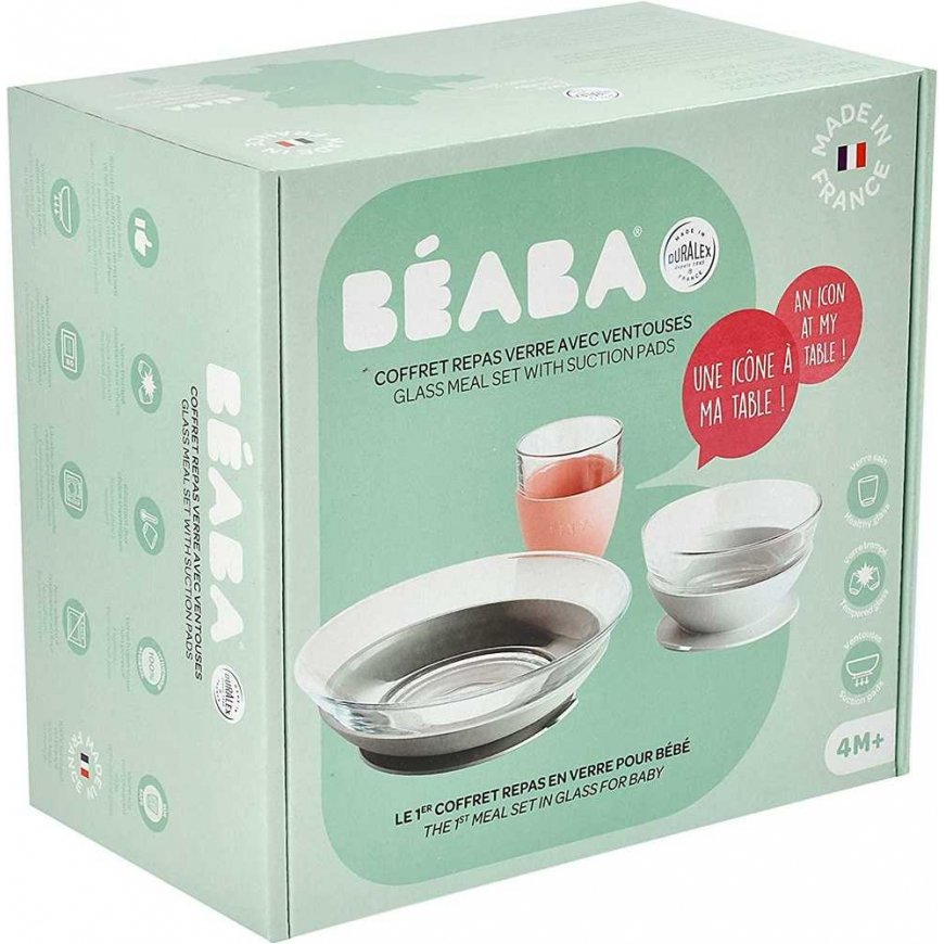 BEABA STIKLINIS 3 VNT. PIETŲ RINKINYS, EUCALYPTUS Žalias – 5
