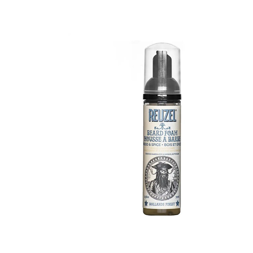Beard foam Reuzel Wood & Spice Beard Foam, non-washable, 70 ml – 2