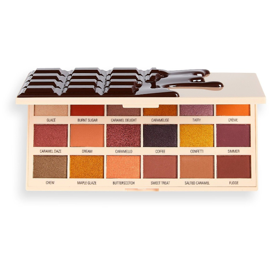 Makeup Revolution Chocolate Carmel Nudes akių šešėlių paletė – 2