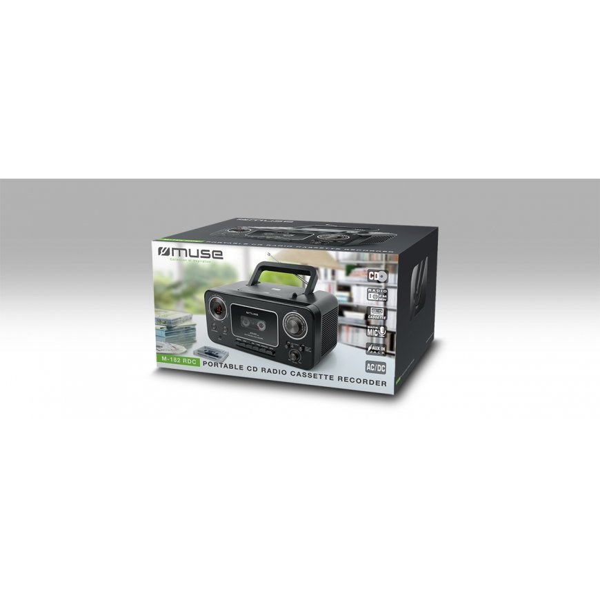 Muse M-182 RDC Analoginen FM, MW musta – 2