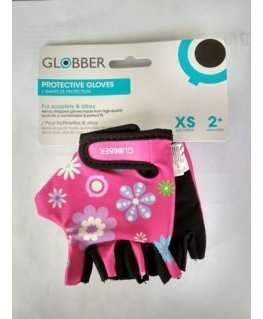 GLOBBER cycling gloves pink Flowers, 528-110
