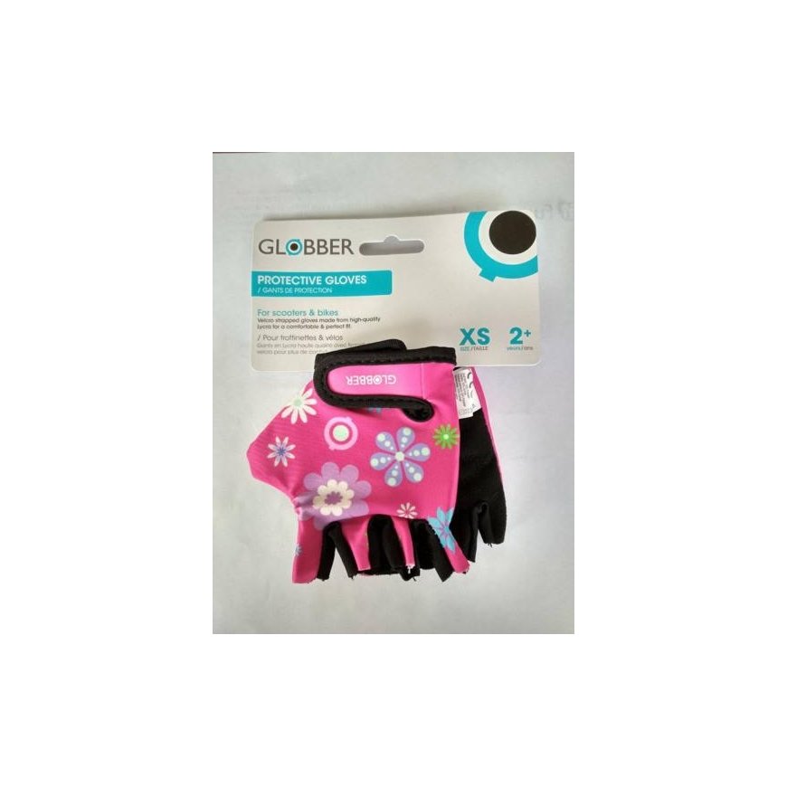 GLOBBER cycling gloves pink Flowers, 528-110