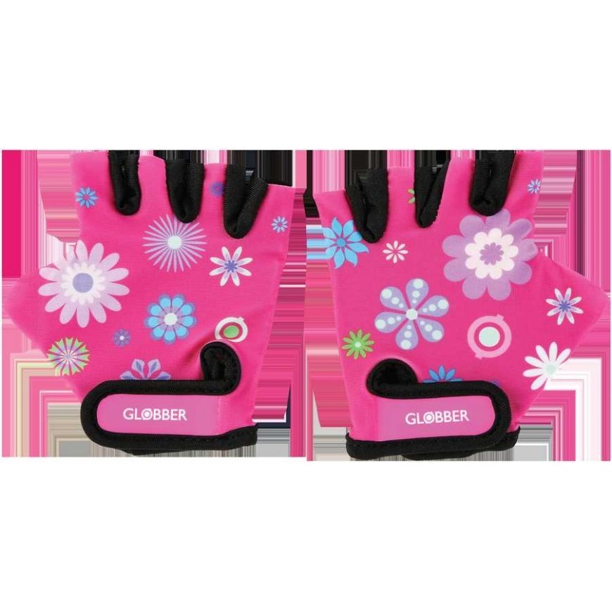 GLOBBER cycling gloves pink Flowers, 528-110 – 2
