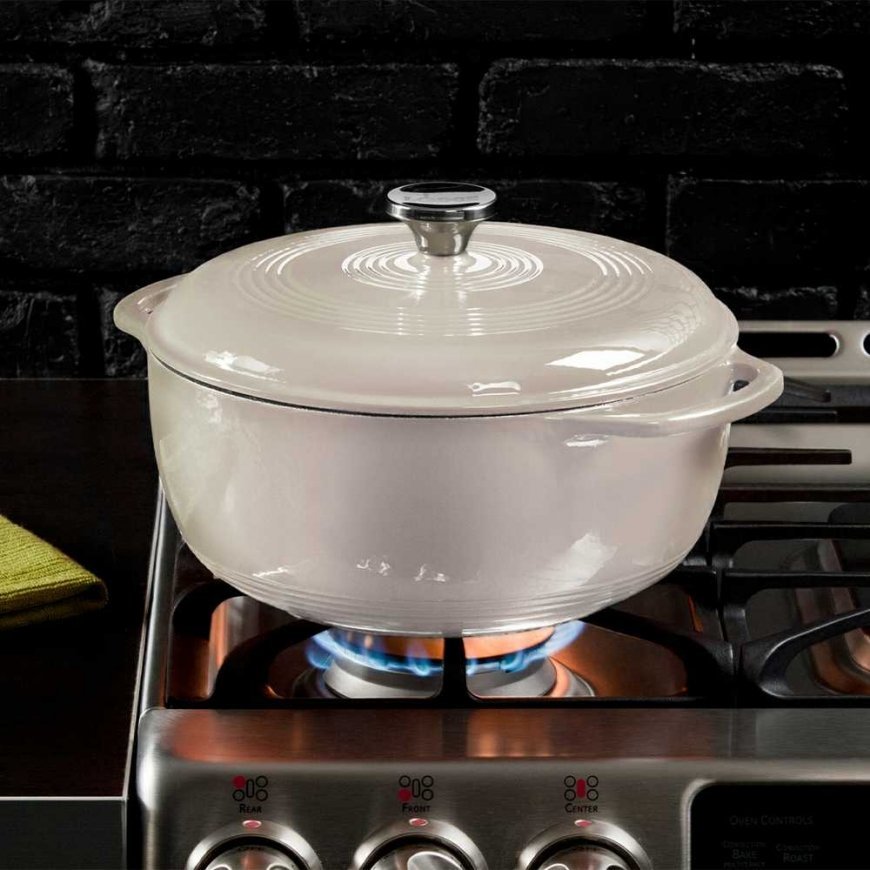Puodas żeliwny emaliowany 7L Oyster / Lodge – 4
