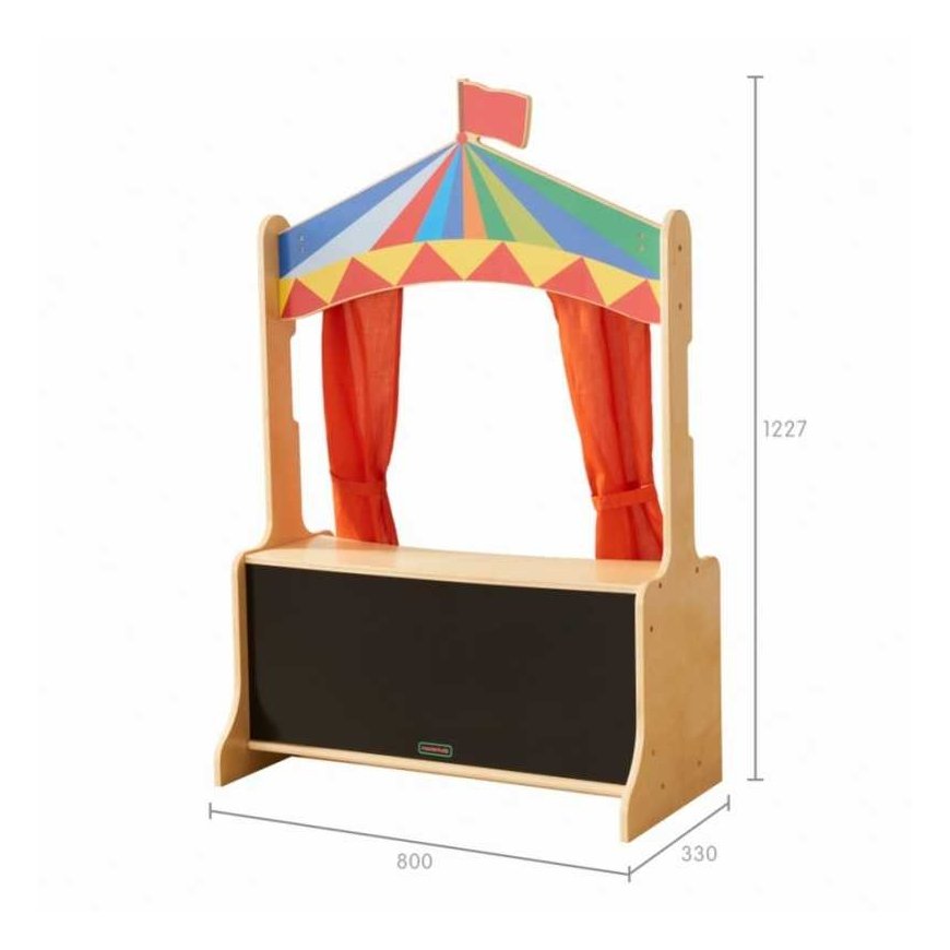 MASTERKIDZ wooden puppet theater stall