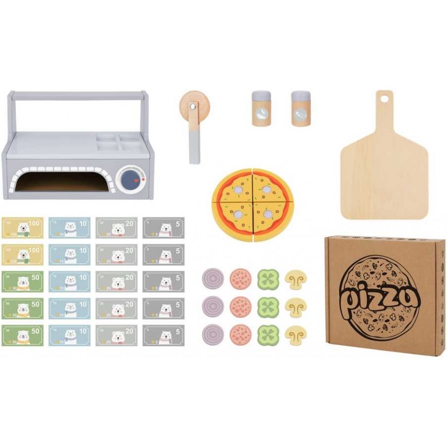 Tooky Toys TOOKY TOY Pizzeria wooden pizza oven accessories – 4