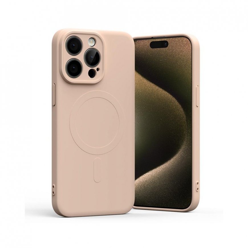 Mercury MagSafe Semi-Silicone iPhone 15 Pro Max 6,7" różowo-pias