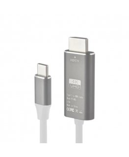 RoGer FT-H05 USB-C to HDMI UltraHD 4K@30Hz Cable 2m / white