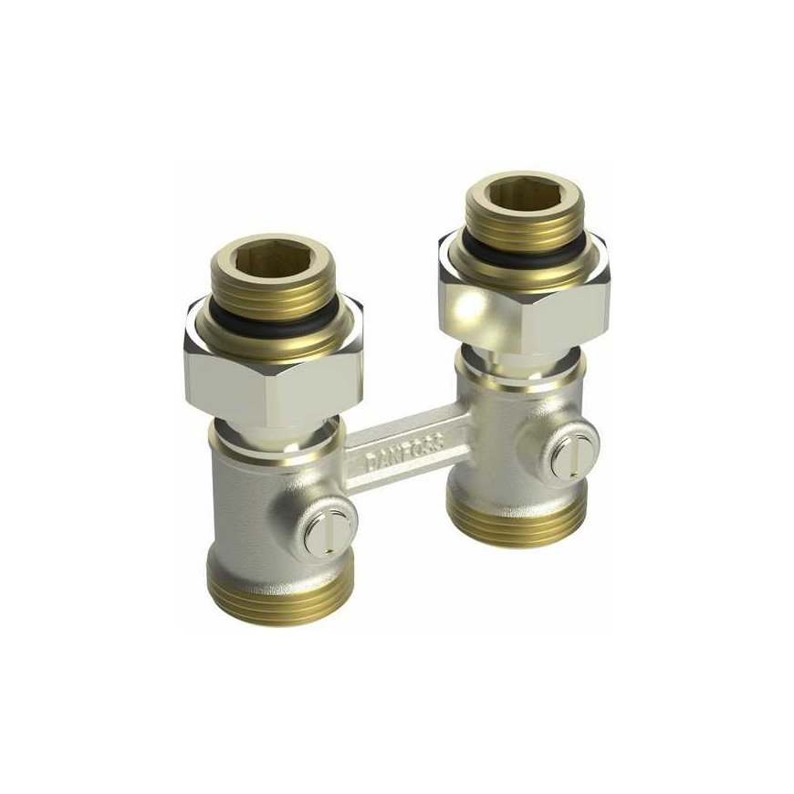Lower connection assembly for two-pipe system Danfoss, RLV-KB, straight, 1/2&039&039-3/4&039&039, type H